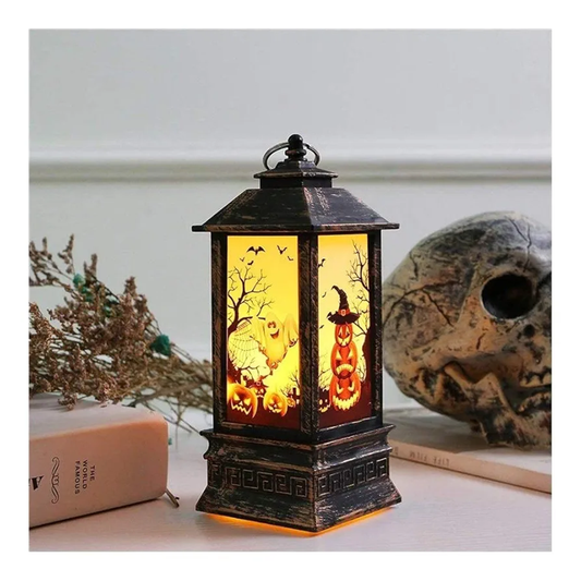 Brillo Sereno™ – Linterna de Halloween con Luz Cálida Parpadeante