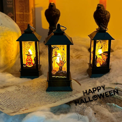 Brillo Sereno™ – Linterna de Halloween con Luz Cálida Parpadeante